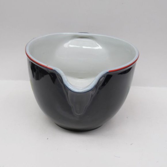 Hall China Cobalt BLUE BLOSSOM Handled Batter Pitcher, Made In U.S.A. - Picture 3 of 7